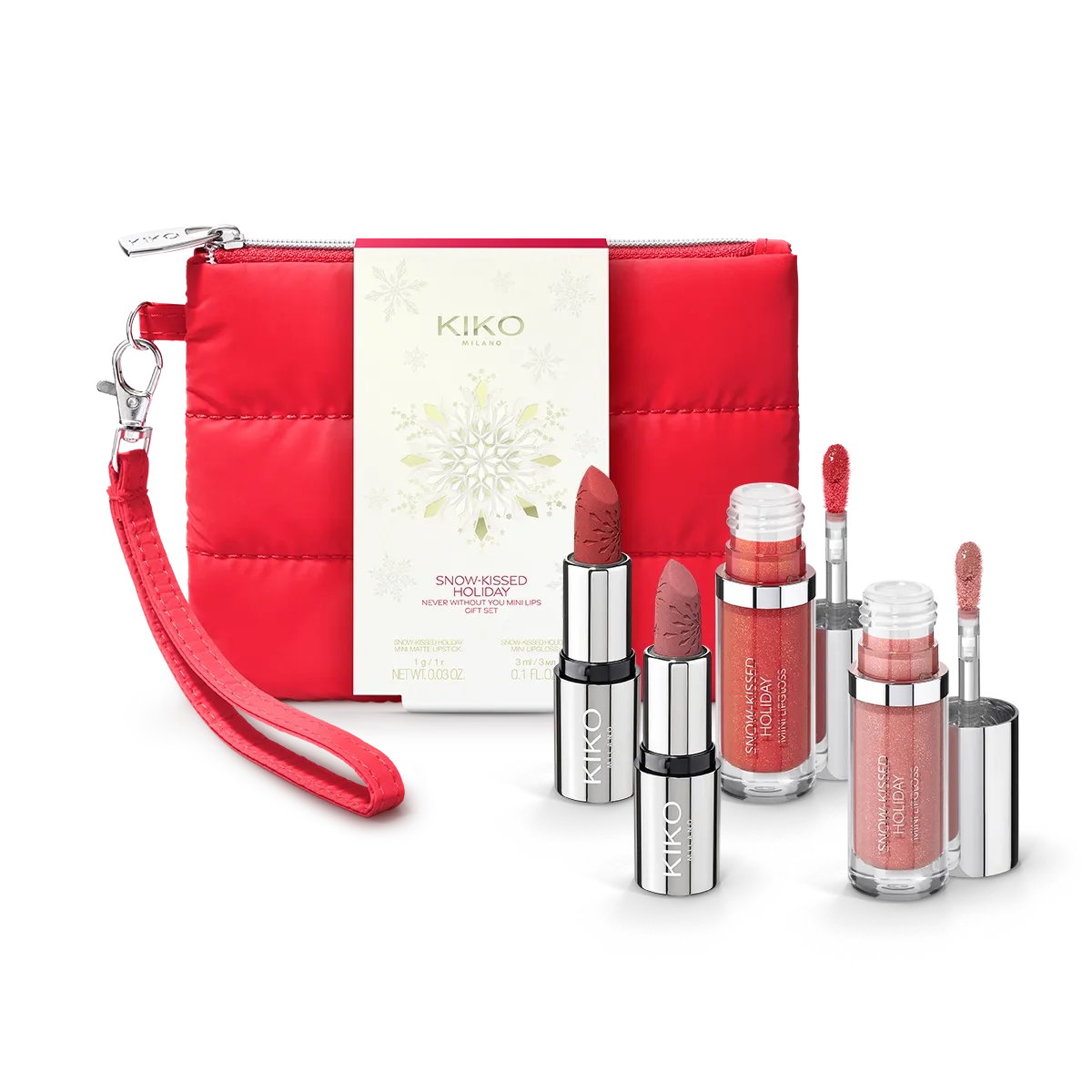 Набір для макіяжу губ Snow-Kissed Holiday Never Without You Mini Lips Gift Set KIKO MILANO KC000001180001B модель KC000001180001B Фото 1