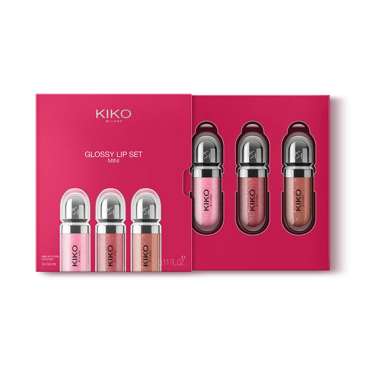 Набір міні блисків для губ Glossy Lip Set Mini KIKO MILANO модель KM000000962001B Фото